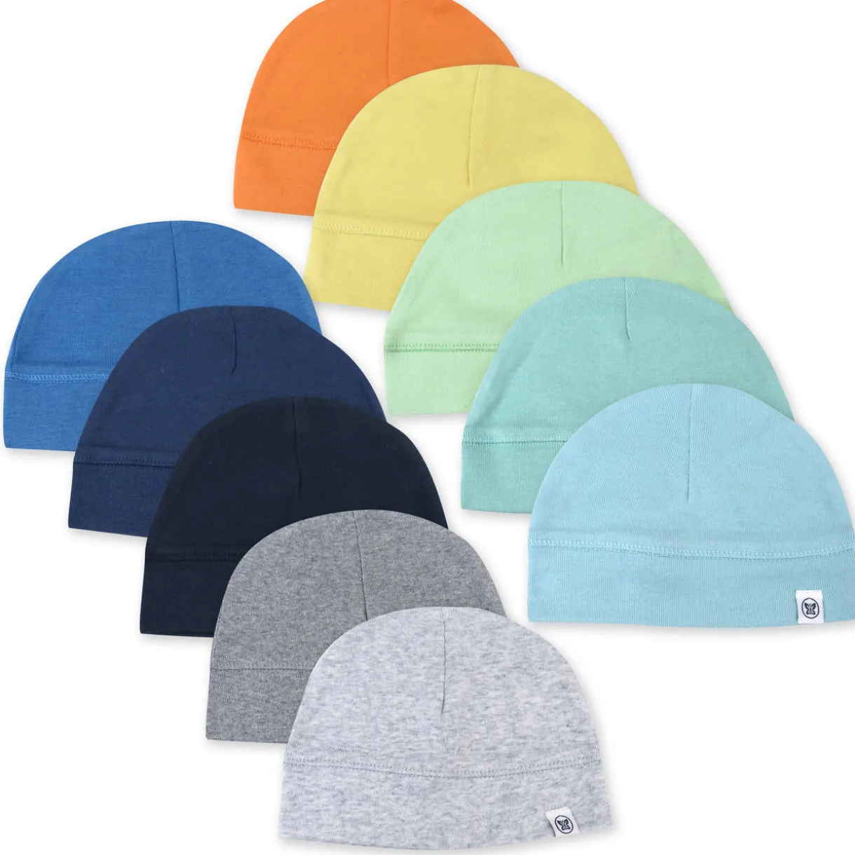 10-Pack Organic Cotton Caps