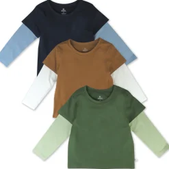 3-Pack Organic Cotton 2fer T-Shirts
