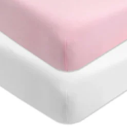 2-Pack Organic Cotton Fitted Crib Sheets