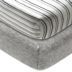 2-Pack Organic Cotton Fitted Crib Sheets