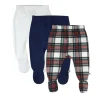 3-Pack Organic Cotton Footed Pants
