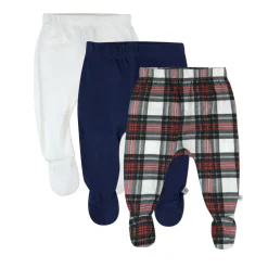 3-Pack Organic Cotton Footed Pants