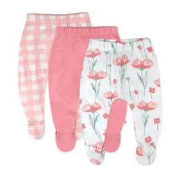 3-Pack Organic Cotton Footed Pants