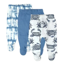 3-Pack Organic Cotton Footed Pants