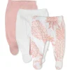 3-Pack Organic Cotton Footed Pants