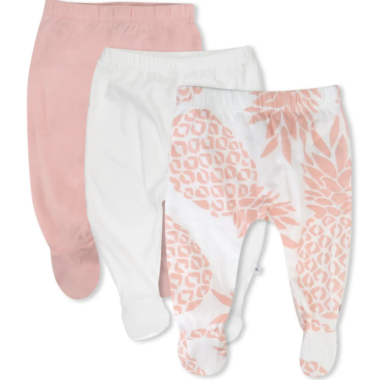 3-Pack Organic Cotton Footed Pants