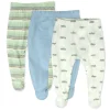 3-Pack Organic Cotton Footed Pants