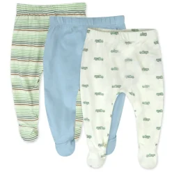 3-Pack Organic Cotton Footed Pants