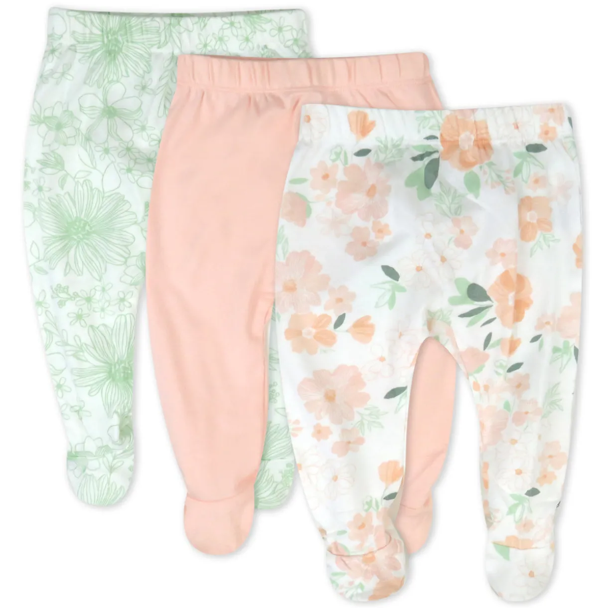 3-Pack Organic Cotton Footed Pants
