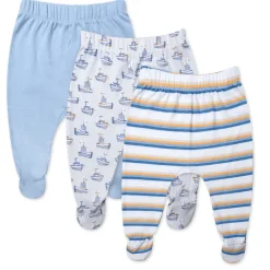 3-Pack Organic Cotton Footed Pants
