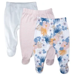 3-Pack Organic Cotton Footed Pants