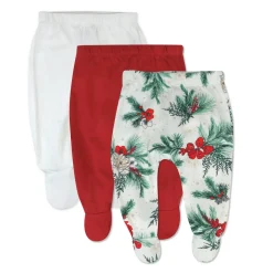 3-Pack Organic Cotton Footed Pants