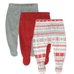 3-Pack Organic Cotton Footed Pants