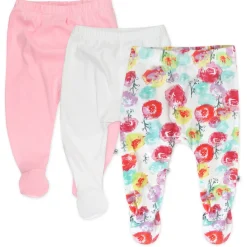 3-Pack Organic Cotton Footed Pants