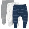 3-Pack Organic Cotton Footed Pants