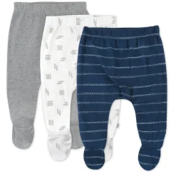 3-Pack Organic Cotton Footed Pants