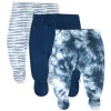 3-Pack Organic Cotton Footed Pants