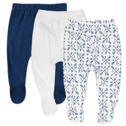 3-Pack Organic Cotton Footed Pants
