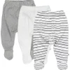 3-Pack Organic Cotton Footed Pants
