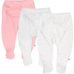 3-Pack Organic Cotton Footed Pants