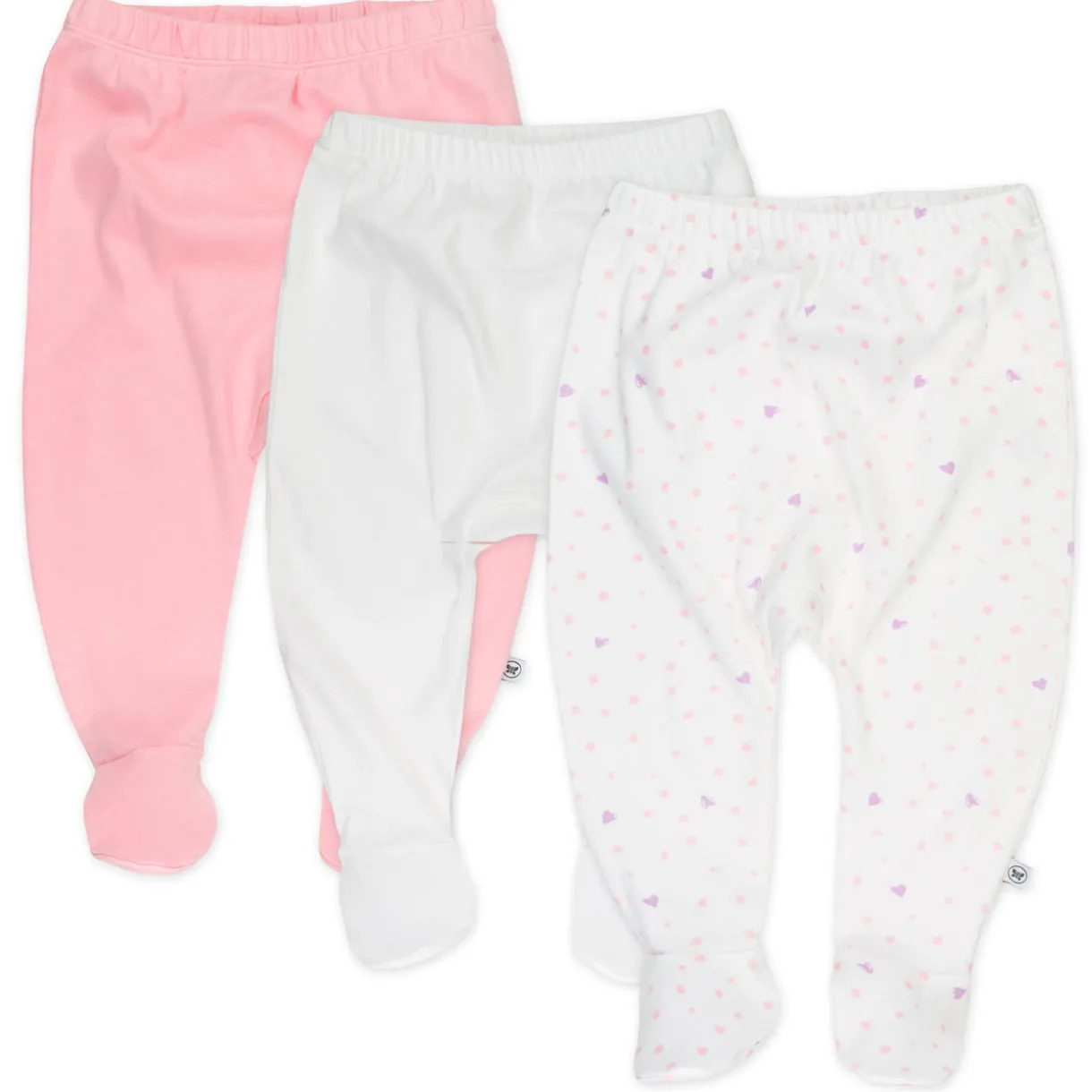 3-Pack Organic Cotton Footed Pants