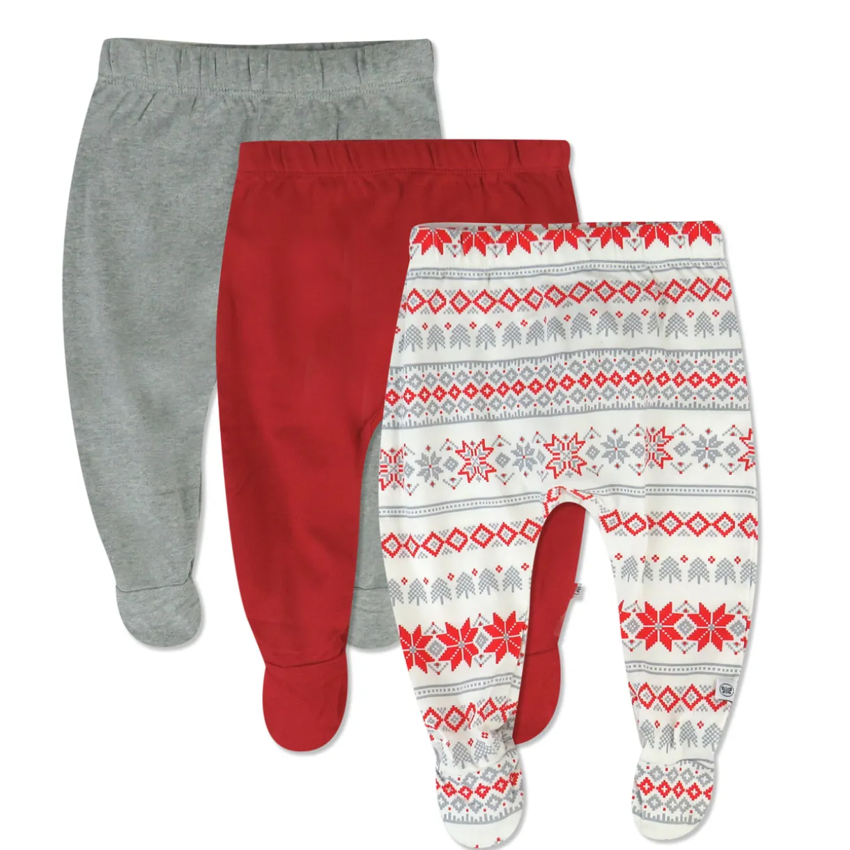 3-Pack Organic Cotton Footed Pants