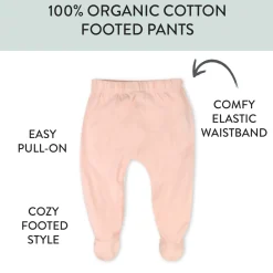 3-Pack Organic Cotton Footed Pants