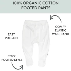 3-Pack Organic Cotton Footed Pants