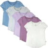 5-Pack Organic Cotton Girls' Short Sleeve T-Shirts