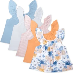 5-Pack Organic Cotton Girls' Short Sleeve T-Shirts