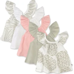 5-Pack Organic Cotton Girls' Short Sleeve T-Shirts