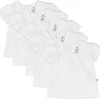 5-Pack Organic Cotton Girls' Short Sleeve T-Shirts