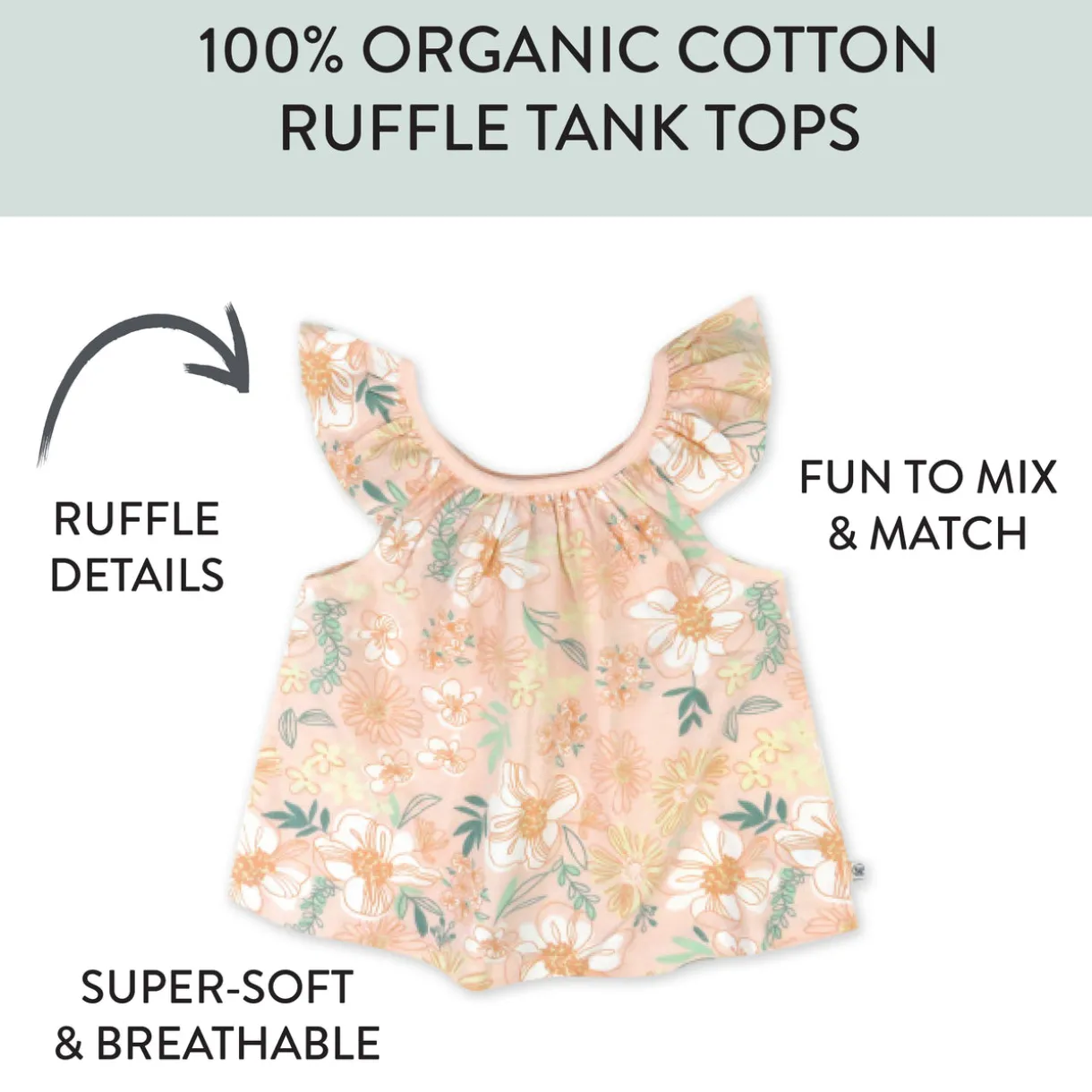 5-Pack Organic Cotton Girls' Short Sleeve T-Shirts