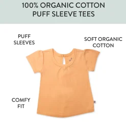 5-Pack Organic Cotton Girls' Short Sleeve T-Shirts