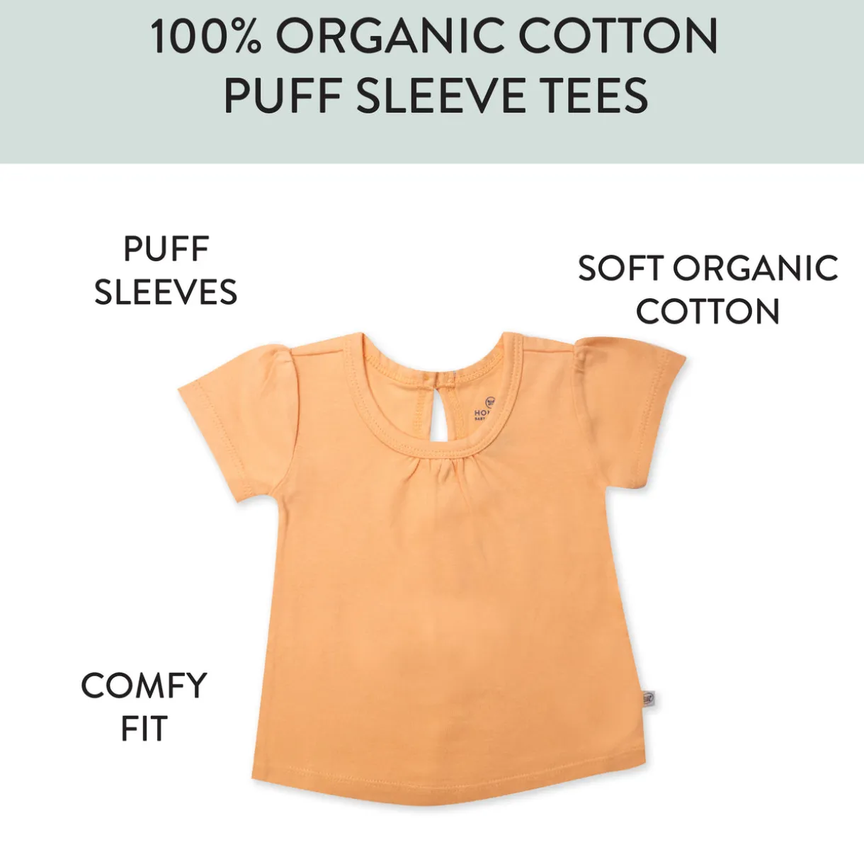 5-Pack Organic Cotton Girls' Short Sleeve T-Shirts