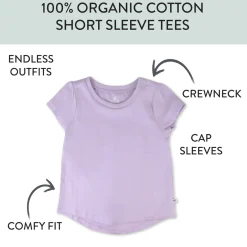 5-Pack Organic Cotton Girls' Short Sleeve T-Shirts