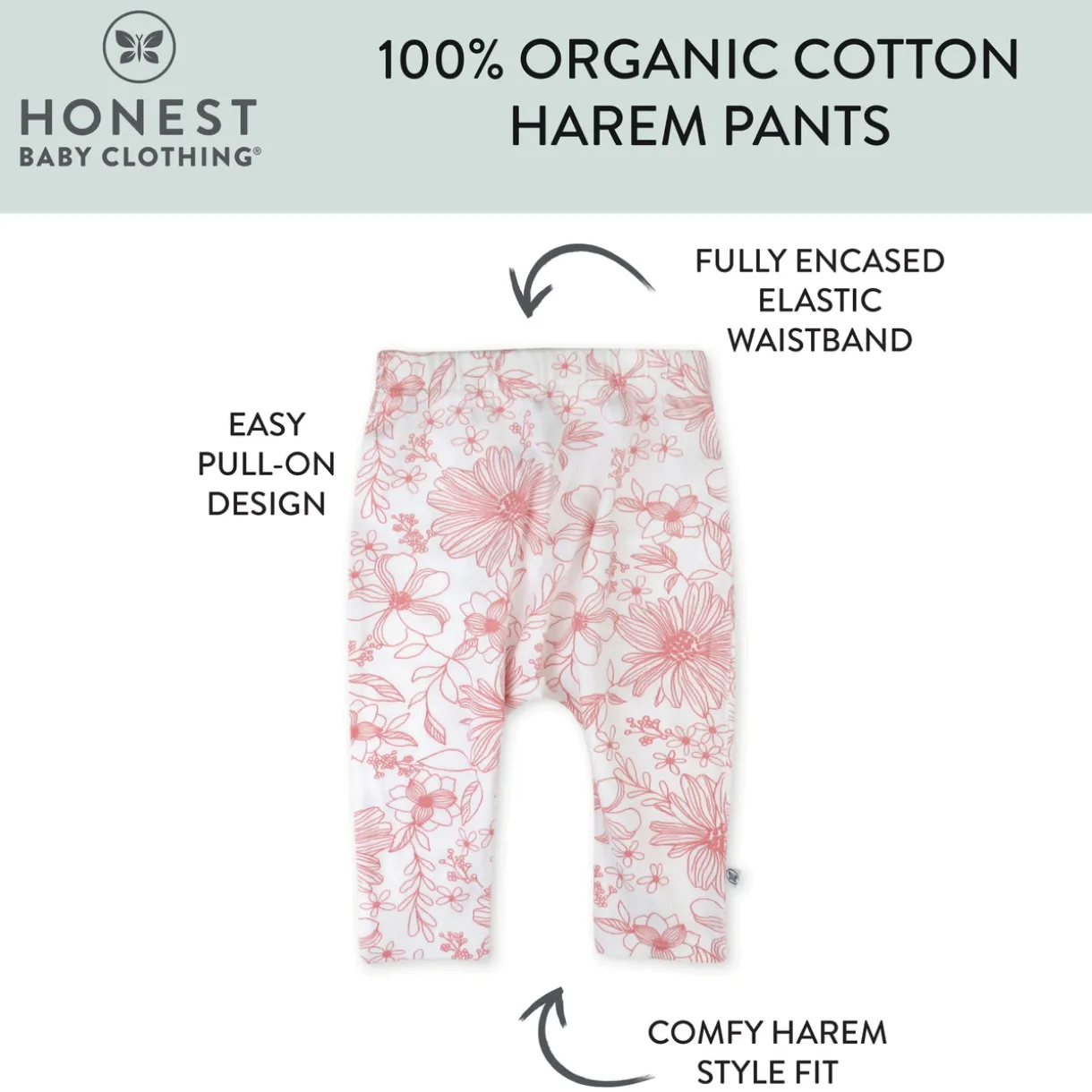 4-Pack Organic Cotton Harem Pants