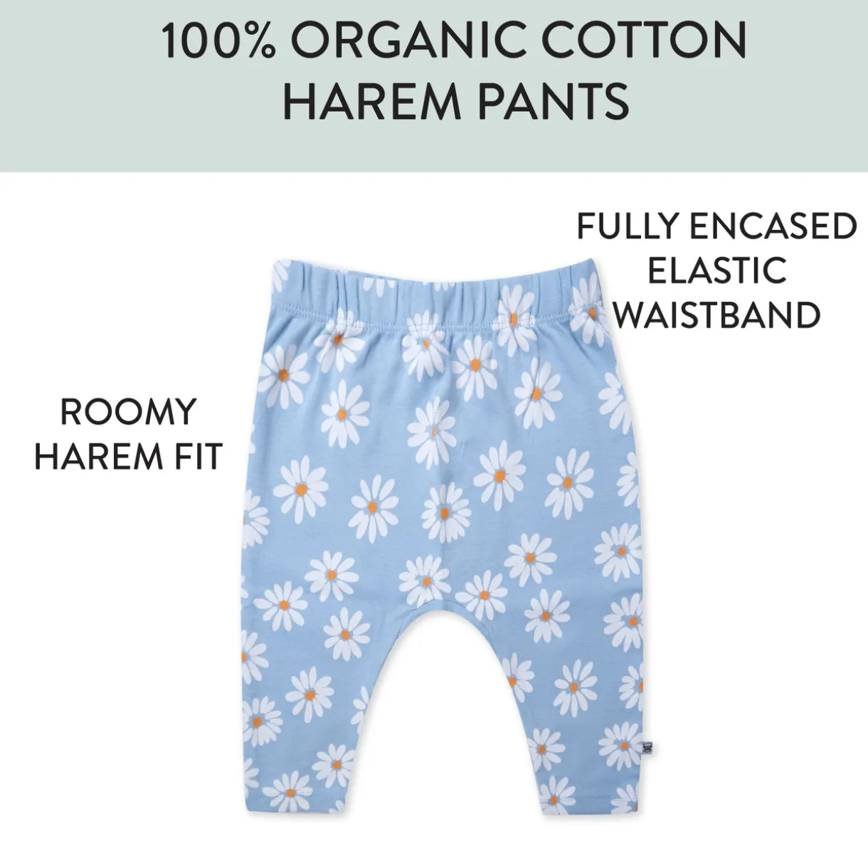 3-Pack Organic Cotton Harem Pants