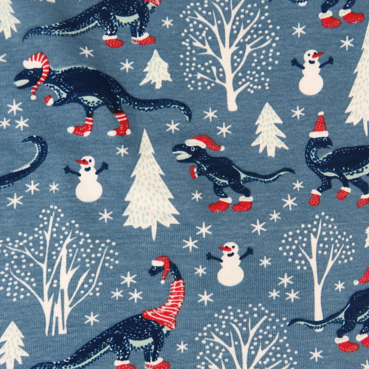 2-Pack Organic Cotton Holiday Snug-Fit Footed Pajamas