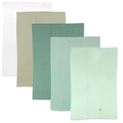 5-Pack Organic Cotton Knit Tri-fold Burp Cloths
