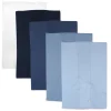 5-Pack Organic Cotton Knit Tri-fold Burp Cloths