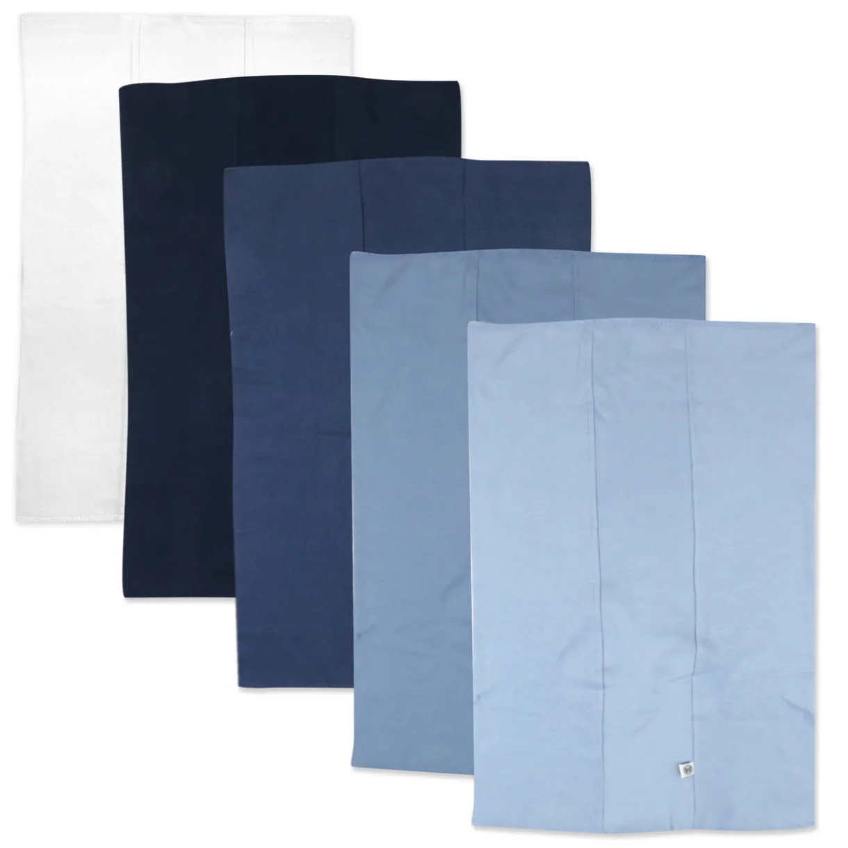 5-Pack Organic Cotton Knit Tri-fold Burp Cloths