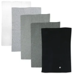 5-Pack Organic Cotton Knit Tri-fold Burp Cloths