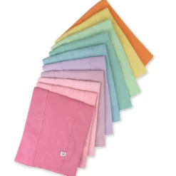 10-Pack Organic Cotton Knit Tri-fold Burp Cloths