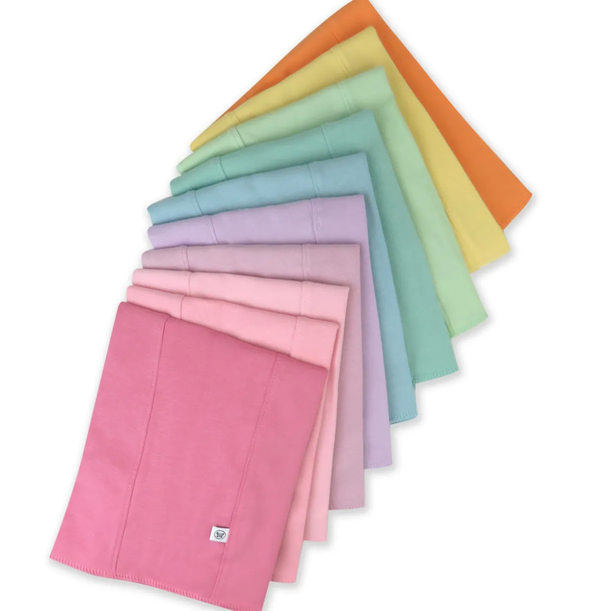 10-Pack Organic Cotton Knit Tri-fold Burp Cloths