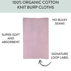 5-Pack Organic Cotton Knit Tri-fold Burp Cloths