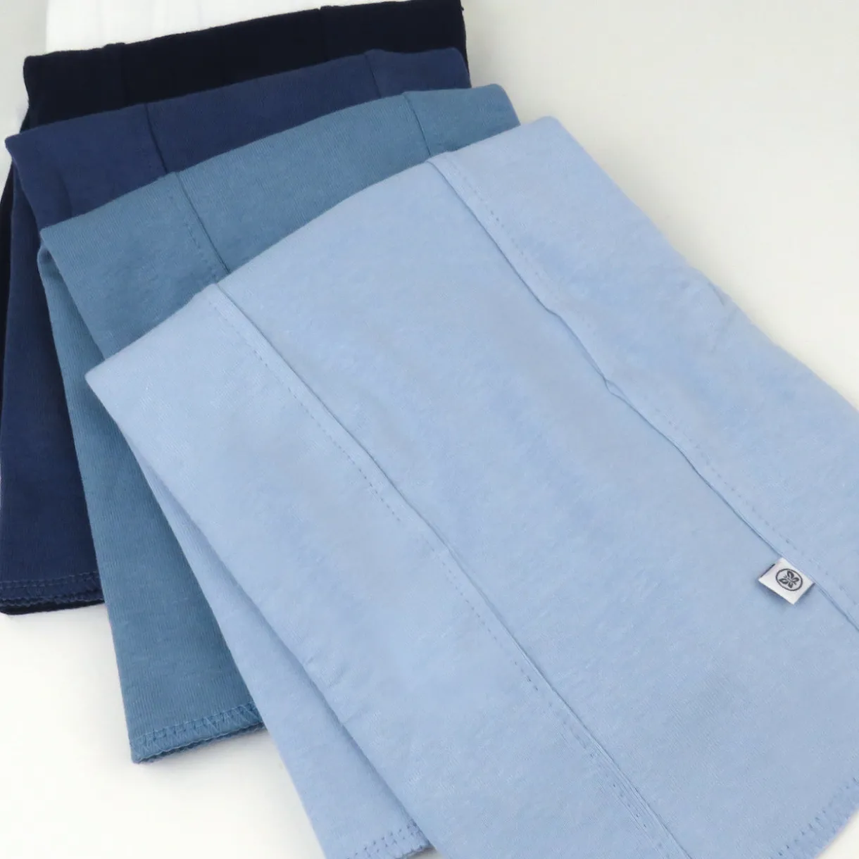 5-Pack Organic Cotton Knit Tri-fold Burp Cloths