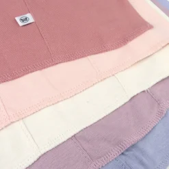 5-Pack Organic Cotton Knit Tri-fold Burp Cloths
