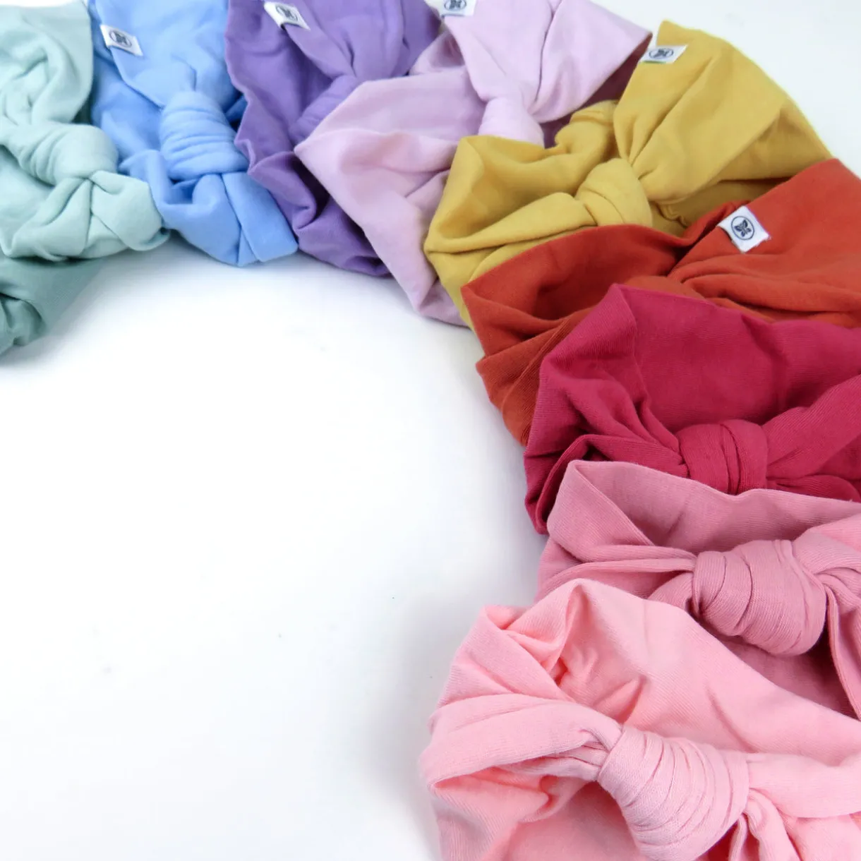 10-Pack Organic Cotton Knotted Headbands