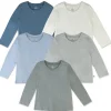 5-Pack Organic Cotton Long Sleeve T-Shirts